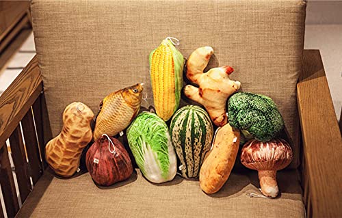 Fendawn Strive Cute Small Stuffed Plush Toy Home Decorative Vegetables Throw Pillow, Peanut #TOP1