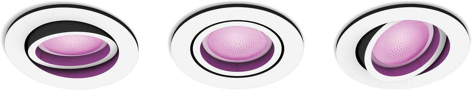 New Centura White and Colour Ambiance Smart Ceiling Light Spot 3 Pack [Round - White] with Bluetooth, Works with Alexa, Google Assistant and Apple Homekit