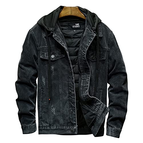 Herren Jeansjacke Mit Kunstfell-Futter – Western-Style Slim Fit Für Jeden Tag