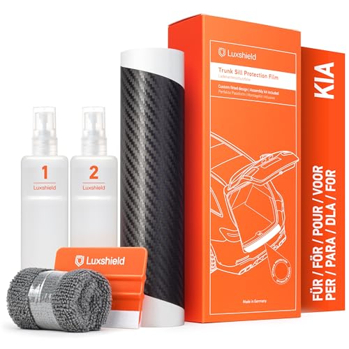 Luxshield Pellicola Protettiva per Bordo di Carico per Kia Sportage 5 (V) NQ5 I 2021-2025 - Protezione Paraurti, antigraffio, per vernice - Carbonio Nero