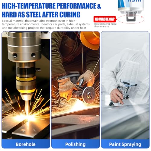 Image of Metal Glue,Epoxy Putty,Repair Glue Heavy Duty Adhesive,High Temp Epoxy Ab Hole Filler for Metal,Plastic,Ceramic,Steel(4 PCS)