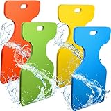 4 Pcs Foam Water Saddle Water Solid Saddle Floats, Foam Swimming Pool Saddle Soft Pool Seat for Swimming Supplies (Blue, Yellow, Green and Orange, 31.5 x 15.7 x 1.3 inch)
