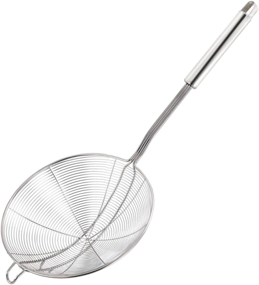 Line Oil Leakage Strainer Ladle Food Serving Skimmer for Hot Pot Deep Frying Pasta Noodles Ergonomic Handle Dishwasher Friendly Style