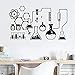 TJVXN Ciencia química Laboratorio Vinilo Arte Pared Pegatinas científico Oficina química Aula decoración Pared Pegatinas 155X91Cm