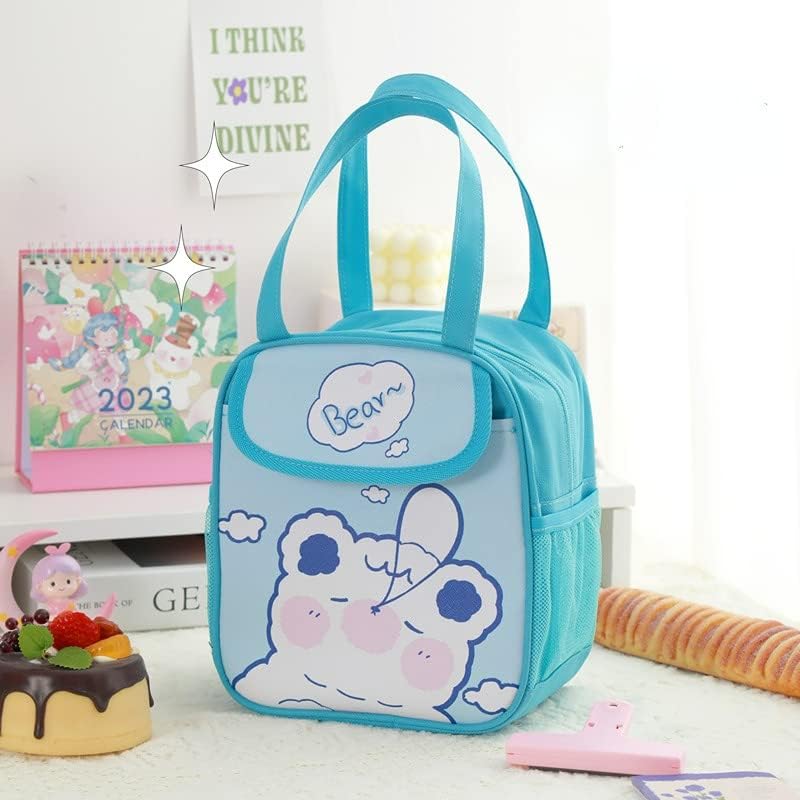 Miniatura 3 de Linda lonchera Kawaii con aislamiento estético de dibujos animados para mujeres, lonchera Bento para preparación de comidas, bolsa de almuerzo
