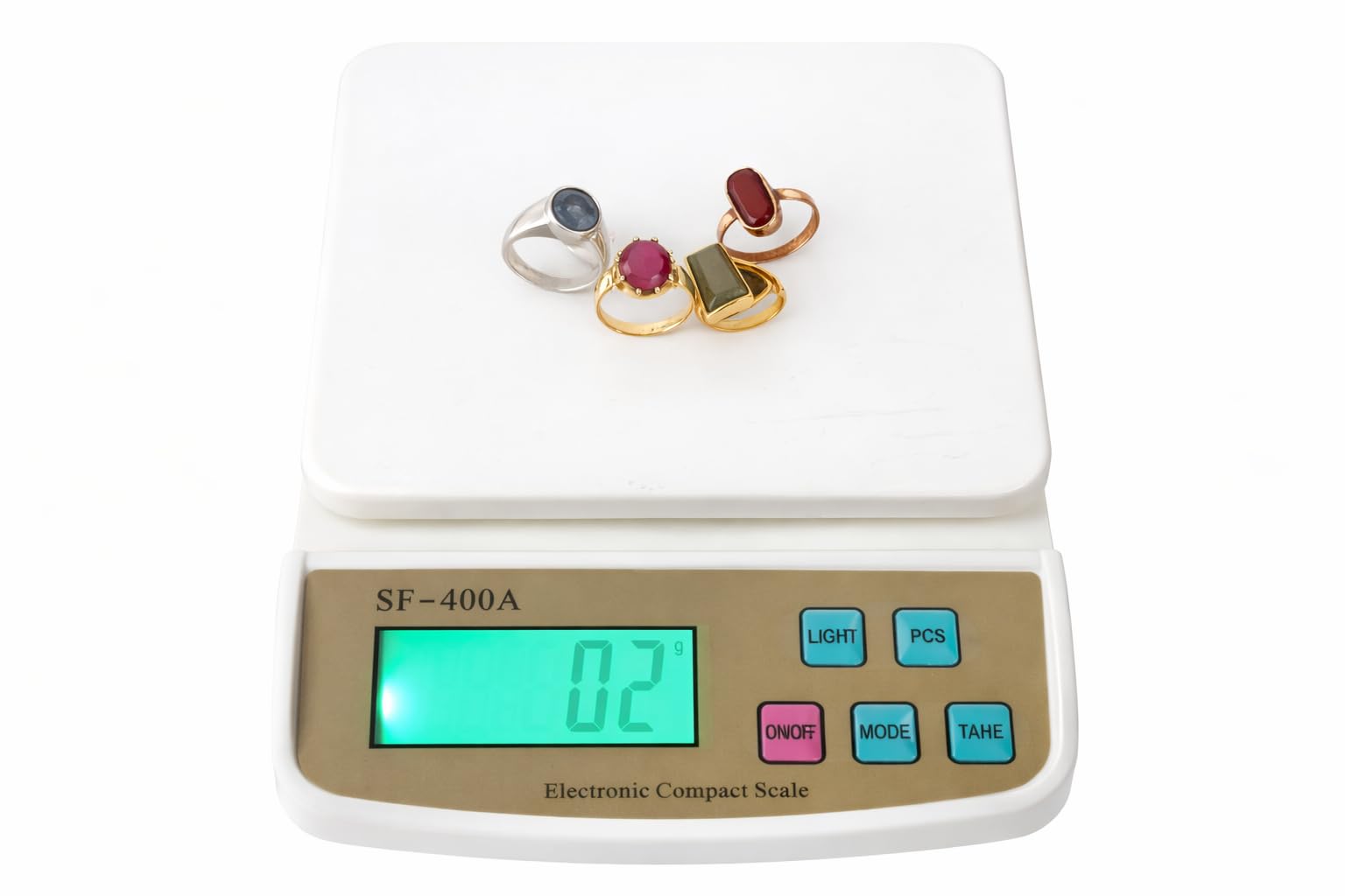 sf-400a electronic compact scale for jewellery, digital lcd | backlit lcd display, multiple weighing modes, tare function, piece counting, compact design