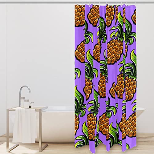 Rideau de douche ananas 183 cm pour stopper l'eau sur le sol