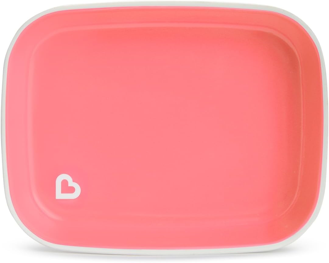 Munchkin® Splash™ 4 Piece Toddler Plates, Pink/Purple