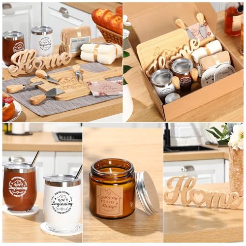 19 Pcs Housewarming Gift for Couple, Rustic Brown New Home Set - Image 5