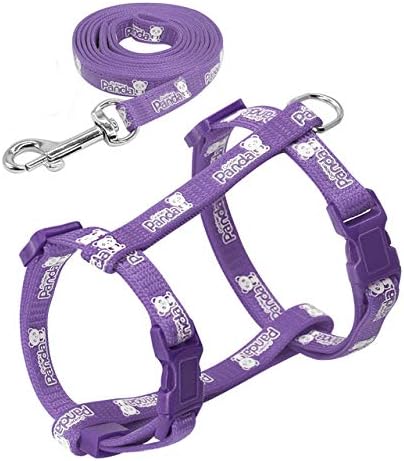 CELLTEK Escape Proof Cat Harness and Leash - Reflective Adjustable Cat Walking Harness Nylon Strap Collar with Leash (Purple)