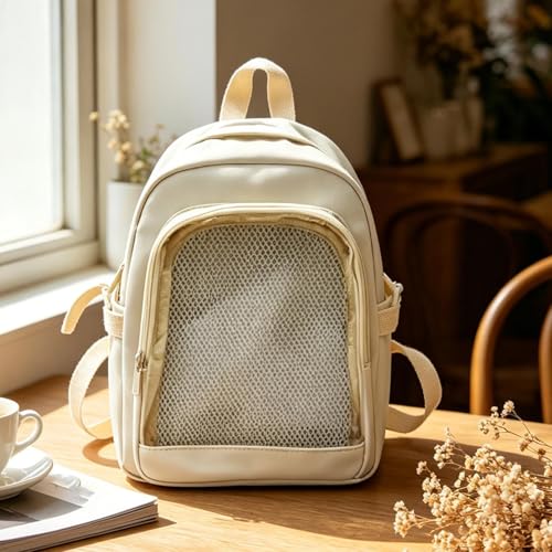 Mochila protectora de pines con ventana transparente para evitar robos y caídas 4