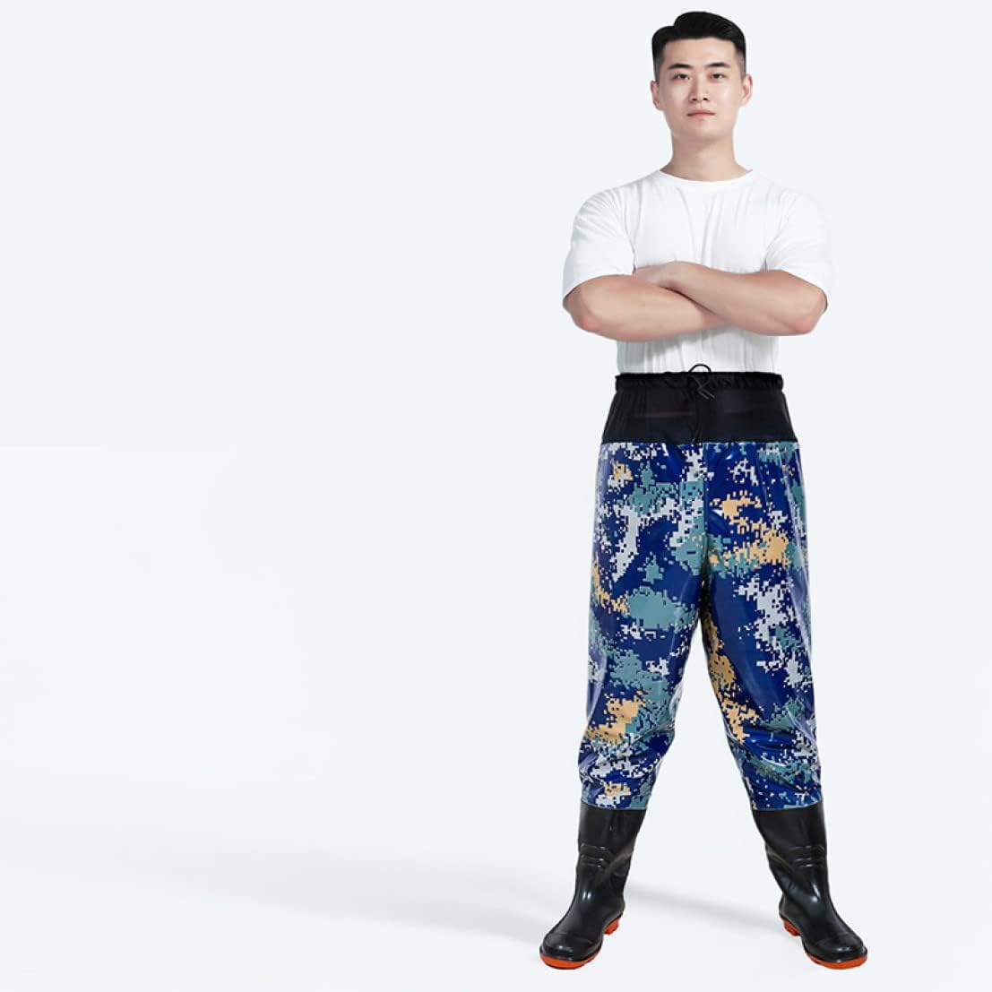 [JUI3N] ウェーダー ウェーディングシューズ ウエストハイタイプ 強力防水 透湿 釣り 長靴 男女兼用 防水ズボン レインブー