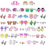 30 Pairs Magical Hypoallergenic Earrings for Girls Sensitive...