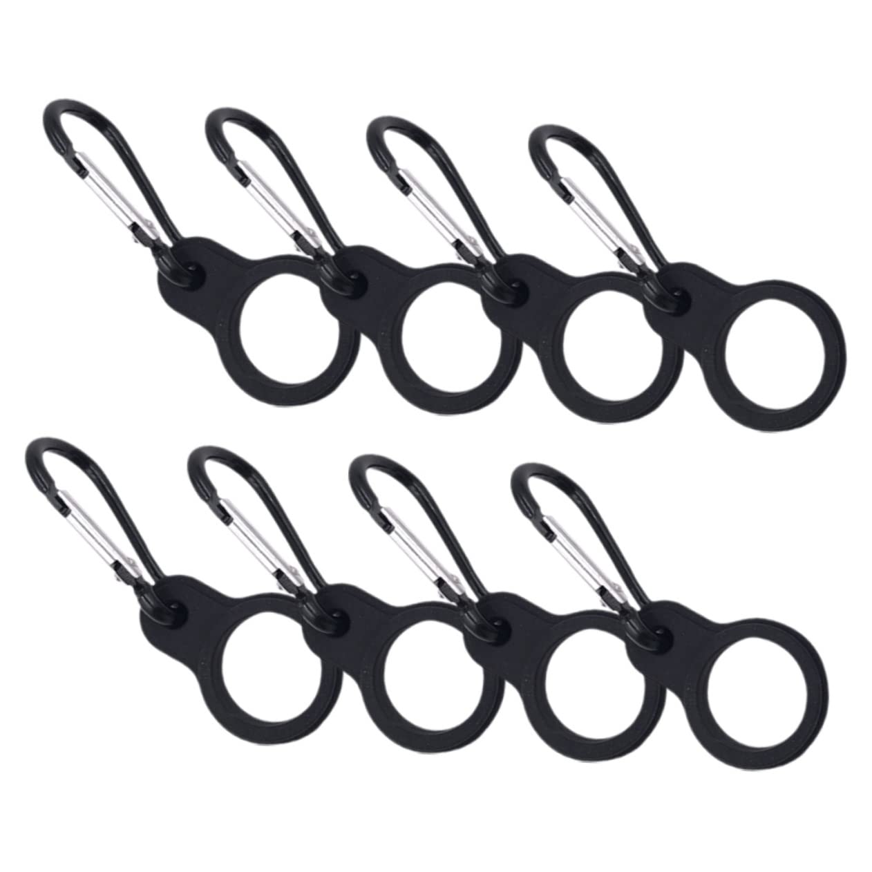 TOYANDONA Wasserkocher-aufhänger Gehen Sport Fitnessstudio Wasserflasche Tragen Wandern Groß Tragbar Haken Träger Schlüssel Flaschenregal Flaschenhalter-Clip Schwarz Kieselgel