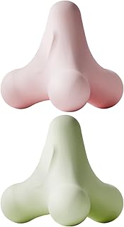2 peças de massajador criativo, ferramenta de massagem manual, ferramenta de relaxamento muscular, adequada para ombros, pescoço, mãos e pés (rosa, verde).