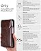Miimall Cell Phone Holster with Belt Loop Compatible with iPhone 17 Pro Max, Leather Phone Holder Case with Clip for Men and Magnetic Closure for iPhone 17 Pro Max Pouch Holster, Dark Coffee-X-Large