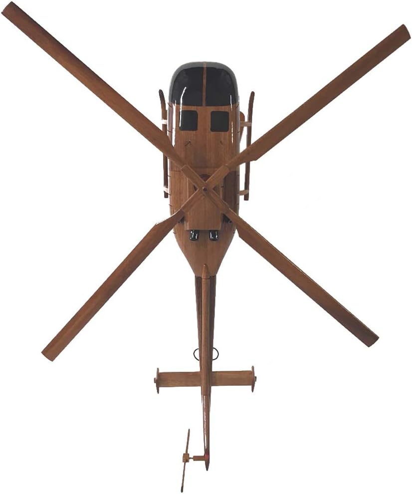 Messerschmitt Bölkow Blohm Bo 105 Civilian Helicopter Executive Mahogany Model