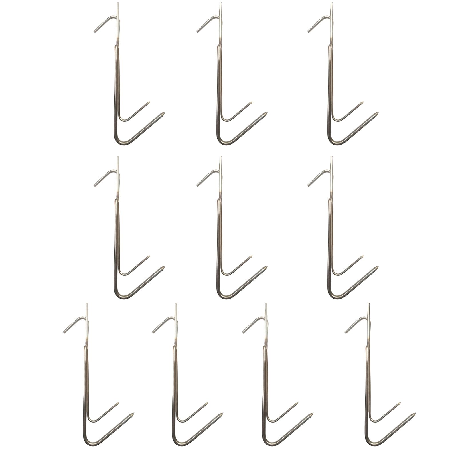 ZYOUQI 10 Pcs High Strength Stainless Steel Meat Hooks for Hanging Beef Pork Grilling Hanger for Outdoor Cooking Beef Hooks