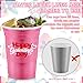 Hushee 48 Pcs Galentine's Day Party Supplies 16 oz Cups Thick Plastic for Drinks Dinner Wedding Hearts Themed Decorations