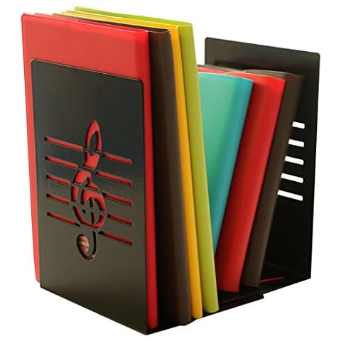 Black Music Note Metal Bookends for Kids Cover