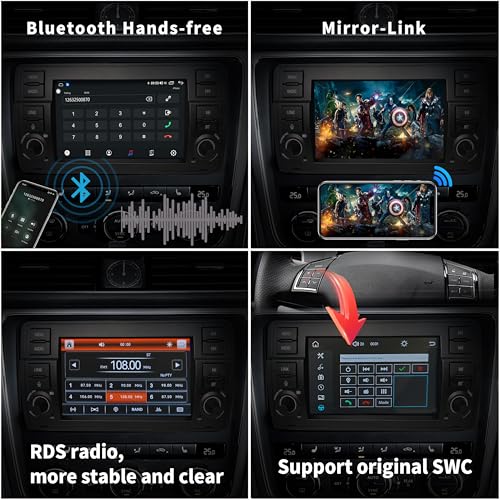 Autoradio GPS BMW E46 Android Auto CarPlay écran 7 pouces IPS caméra - 5