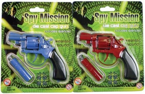Spy Mission Die Cast Metal Cap Gun -with Silencer