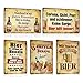 Produktbild 5er Set Blechschilder Lustiger Spruch - Retro Metallschild 20x30cm - Vintage Schild für Bar Club Pub