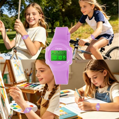 Image of Kids Digital Watch for Girls Boys,Children's Waterproof Colorful Light UP Outdoor Sport Watch with Stopwatch Alarm-Kids Gifts for Girls Boys