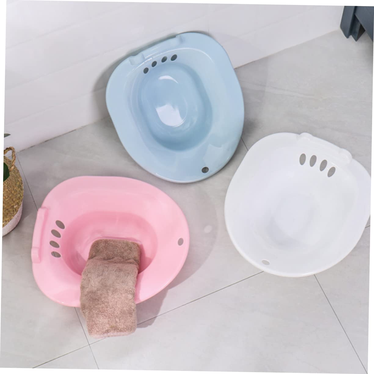 CHILDWEET Inodoro Asiento Diseño de Antideslizante Plástico Azul Baño Fácil de Limpiar para y Adecuado para Cuidado Posparto y Postoperatorio