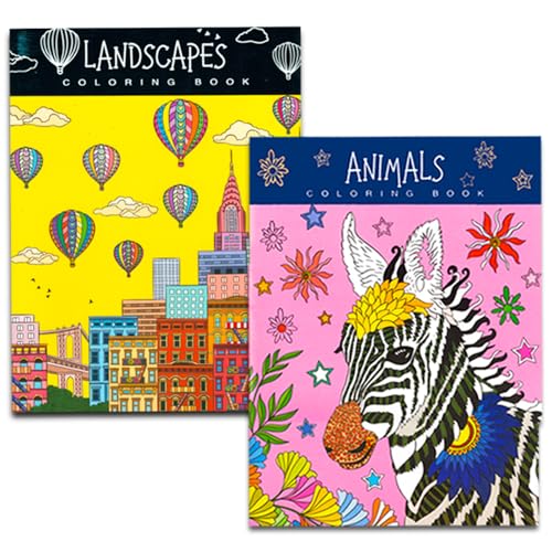 Adult Coloring Books Super Set -- 10 Deluxe Coloring Books for Adults and Teens - Thumbnail 4