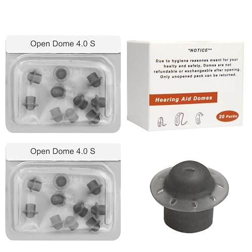 20 Counts Phonak Open 4.0 Hearing Aid Domes,Universal Open Domes for Phonak Hearing Aid Supplies (Small)
