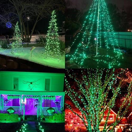 Fairy Lights 65ft 200 LED String Lights With Remote - 8 Modes Christmas Tree Lights Waterproof for Indoor Outdoor Use - Halloween Garden Bedroom Party Holiday Wedding Decoration - Image 7