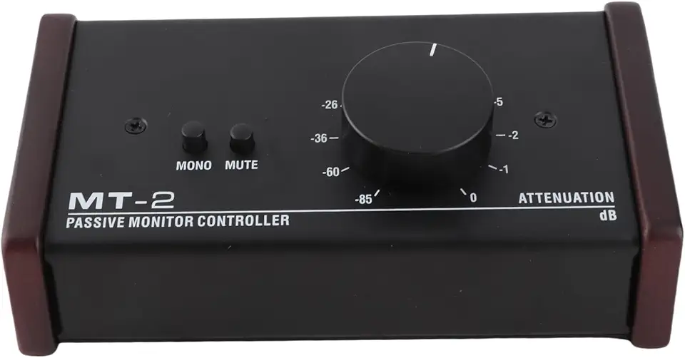 Controlador de monitor passivo, controle mudo grande botão de controle estéreo passivo, controlador de volume passivo de sinal puro, para monitor de estúdio