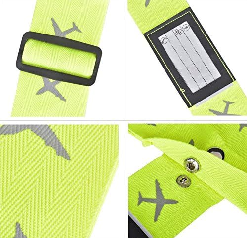 Bansga Luggage Strap Suitcase Belts Travel Accessories 4-Pack(Green&Green), 230Centimeter - Image 3