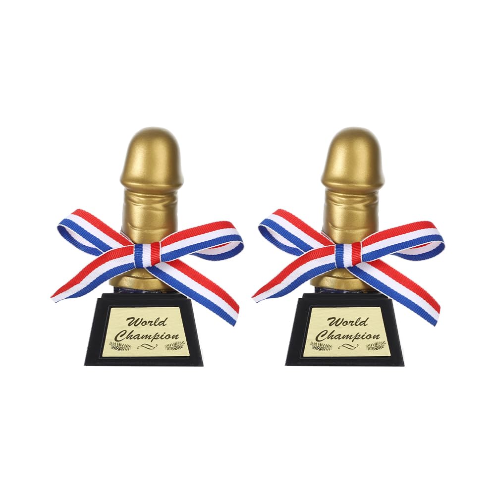 2 PCS Trophee Drole de Forme Penis et Poitrine Trophee de Corps Fantaisie Sculpture Figure...