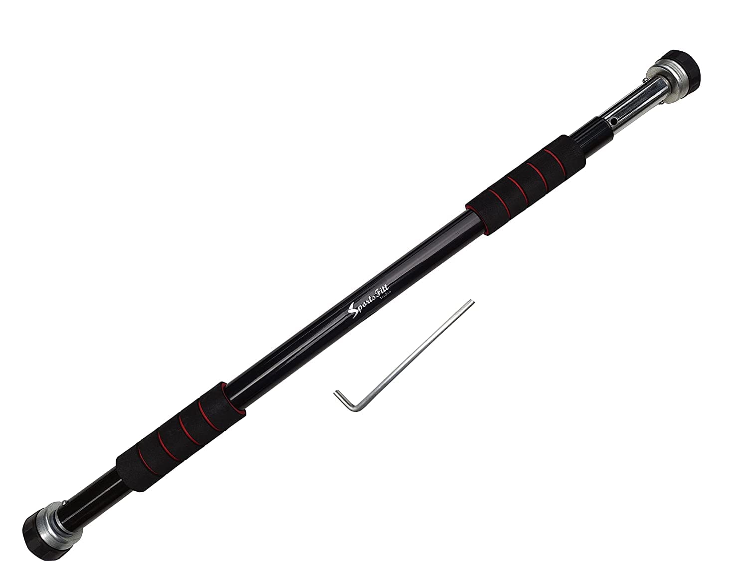 DRAUSS Steel Solid Construction Bar Chin Up Bar for Workout| Fitness Perfect Upper Body Exercise Equipment for Home- Black Rubber (B0C3C6R96G) Amazon Price History, Amazon Price Tracker