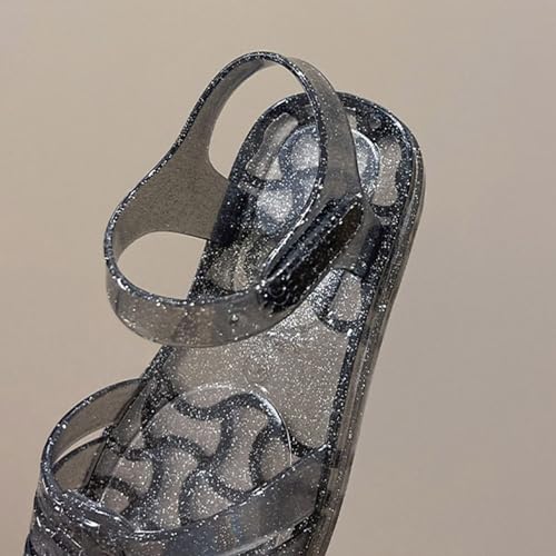 Jelly Sandals for Girls,Closed Toe Princess Costume Summer Dress Shoes Gladiator Water Beach Flat Sandals3