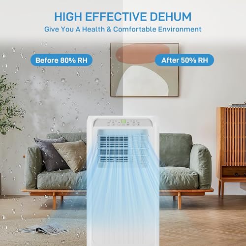 Image of Garvee Ultra Quiet 3-in-1 Portable Air Conditioner 10000 BTU - Efficient Cooling, Fan & Dehumidifier Modes, Remote, 24H Timer, Window Kit, Cool Rooms up to 450 Sq.Ft - Ideal for Bedroom, Office, Home