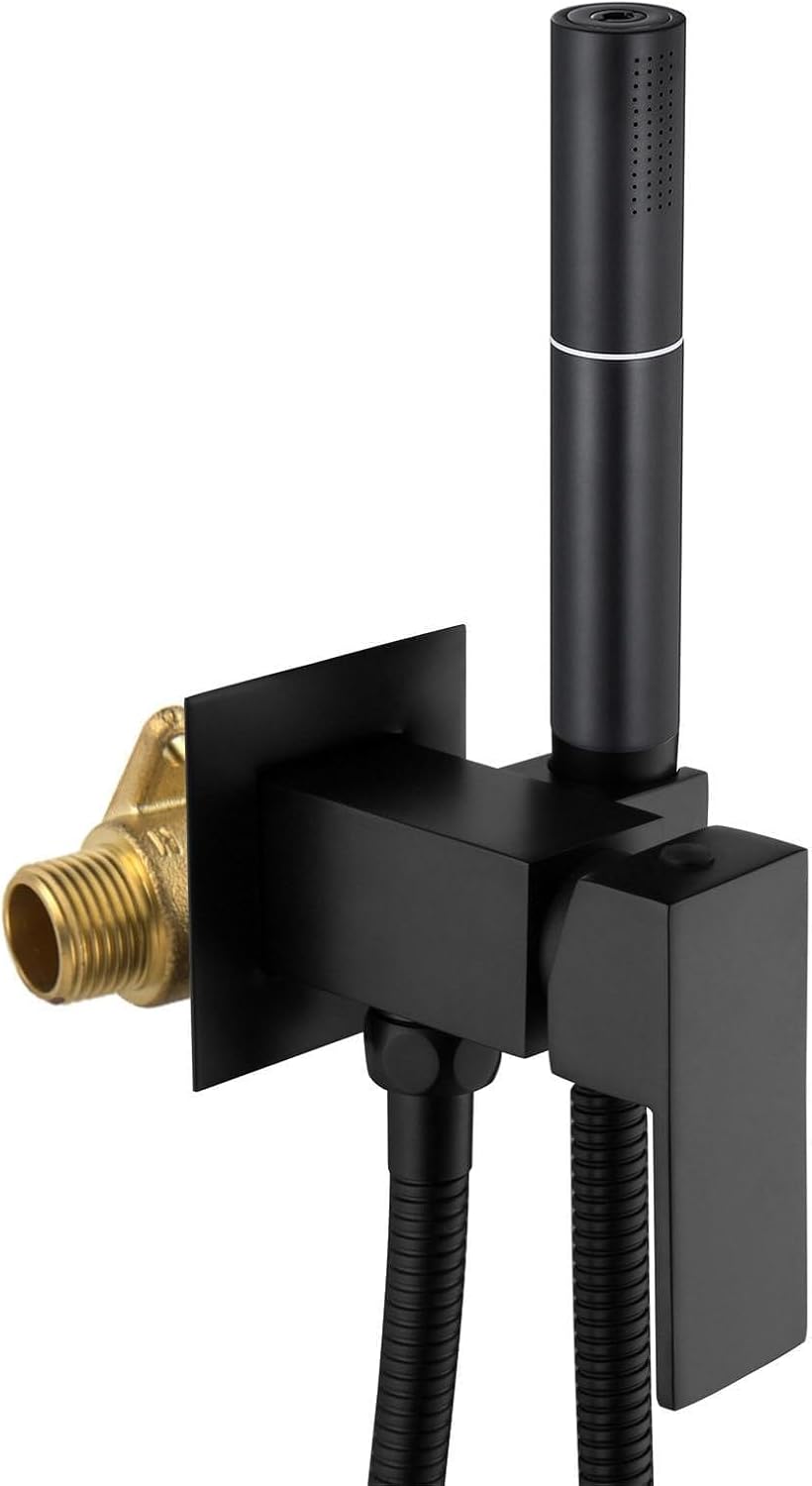 Handheld Bidet Sprayer for Toilet, 2 Functions Bidet Attachment for Toilet Hot and Cold Douche Jet Spray Kit Single Handle Concealed Cloth Diaper with Brass Rough-in Valve