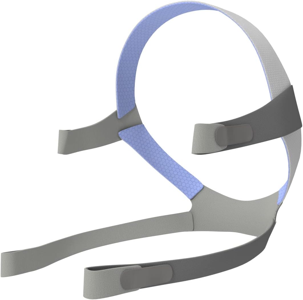 ResMed AirFit F10 Headgear - Replacement Headgear - Made of Nylon, Lycra, Polyurethane Foam - Standard, Blue