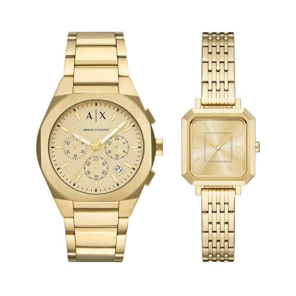 Armani Exchange ゴールド クロノグラフ Amazon.com: A|X Armani Exchange Men's Sync Chronograph Watch