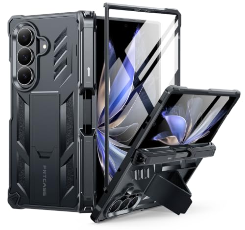 FNTCASE for Galaxy Z Fold 8 Ultra Case, Z Fold 7 Case with Pen Holder Black