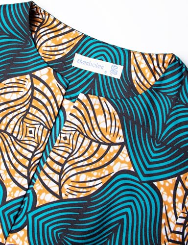 Image of SHENBOLEN Women African Print Jacket Dashiki Traditional Top Dress