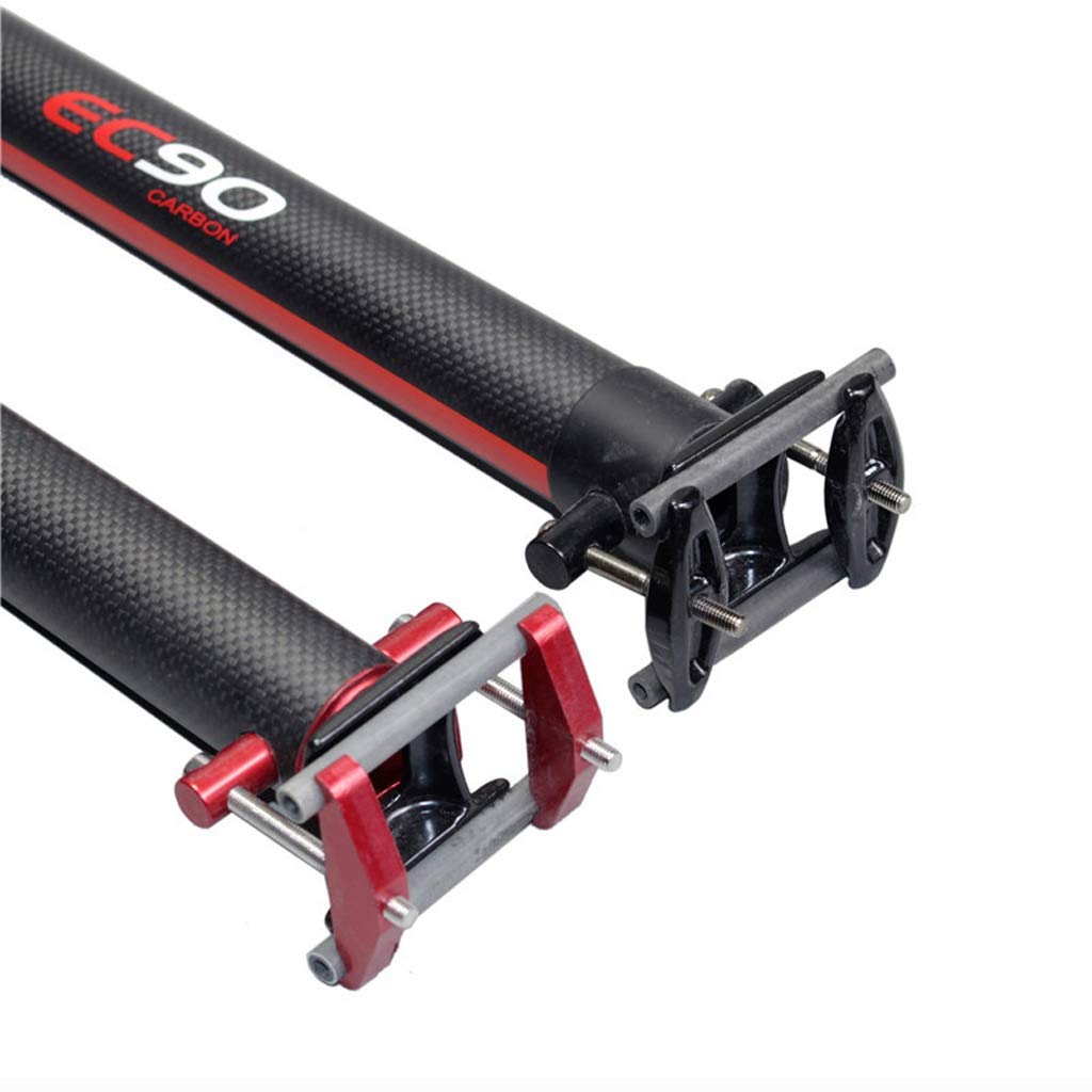 VPPV Tija Sillin Bicicleta Carbono 30.9, Ultraligero Camino Bicicleta MTB Suspensión Abrazadera Tija de Sillín Cuentagotas Ciclismo Trekking Unisex Componentes