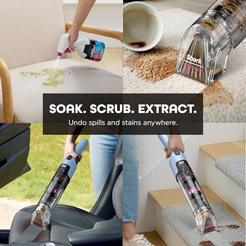 Image of Shark StainForce Cordless Spot Cleaner, Dual-Activated Easy Spray Formula, OXY-Powered Cleaning, Indoor + Outdoor, Carpets, Upholstery, Car Seats & Stairs, Pet Urine & Odor Remover, 5 inch Tool, HX102BRN
