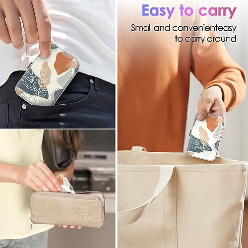 Image of Dental Floss Portable Case, Easy to Store Floss Picks of Various Sizes, Portable Dental Floss Dispenser is Perfect for Travelling, Hotels, Dinners, Appointments.Bohemian Leaf