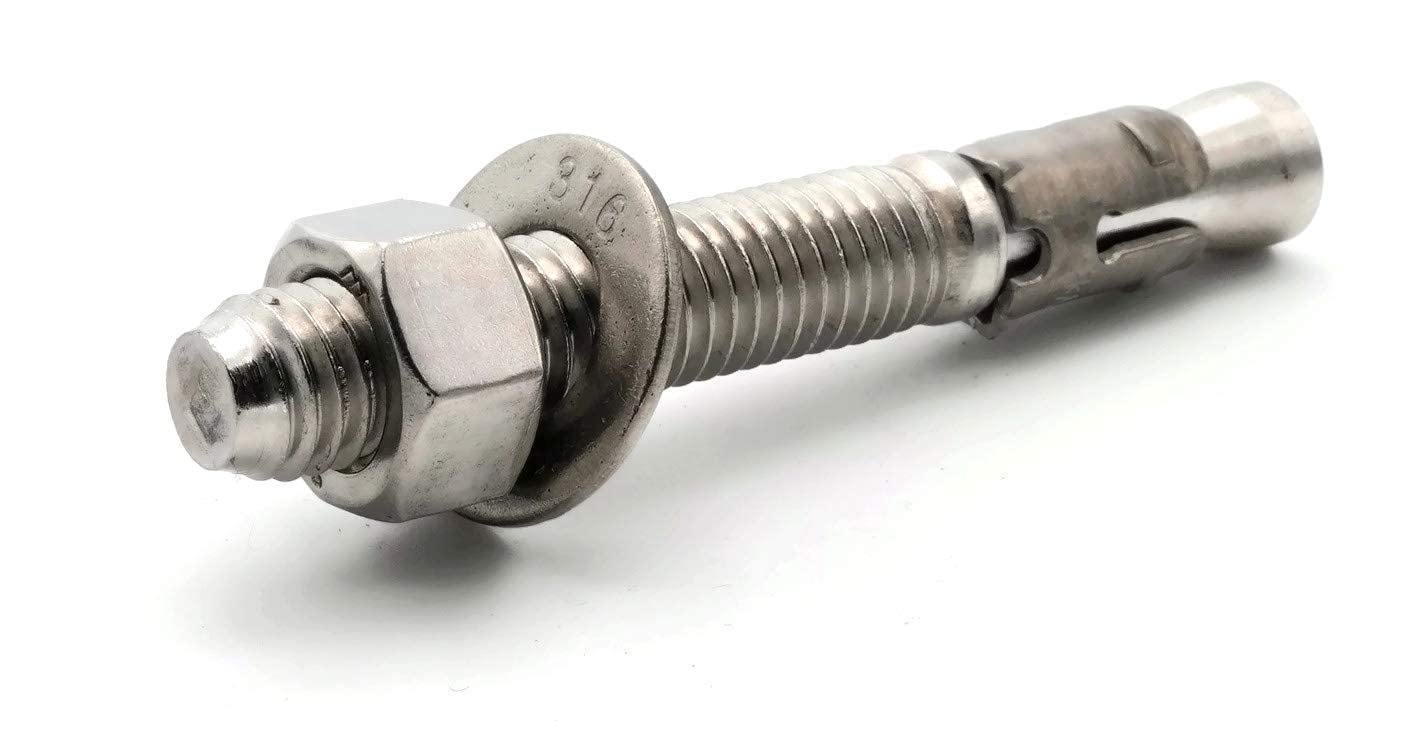 Concrete Wedge Anchor Steel Zinc, 5/8"-11 x 4 1/2" (Quantity: 25 Bolts) ICC Approved