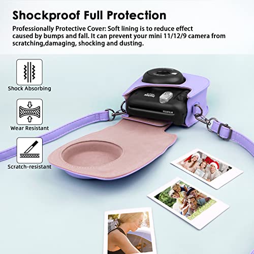 Funda Protectora para Cámara Instax Mini 11 12 9 Morada miniatura 4