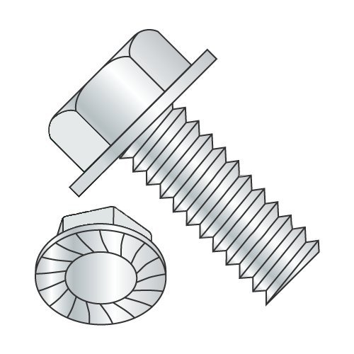 Tornillos Autoperforantes #8 Con Cabeza Hexagonal Y Arandela - Zinc, Para Chapa Metálica