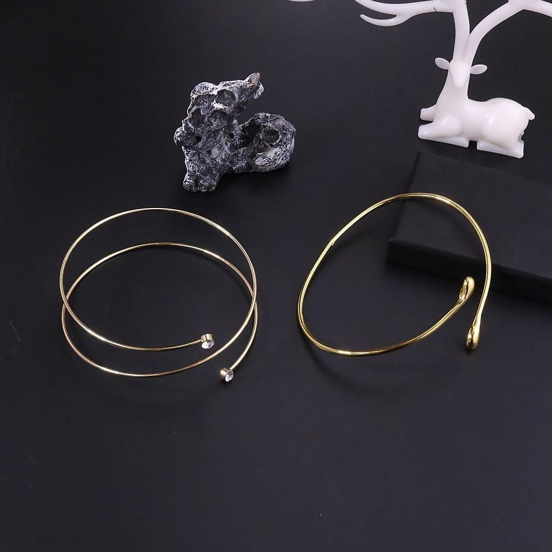 2PC 3PC Arm Cuff for Women Arm Bracelet Jewelry Upper Gold Silver Arms Cuff Set Adjustable Minimalist Accessorie - Image 6